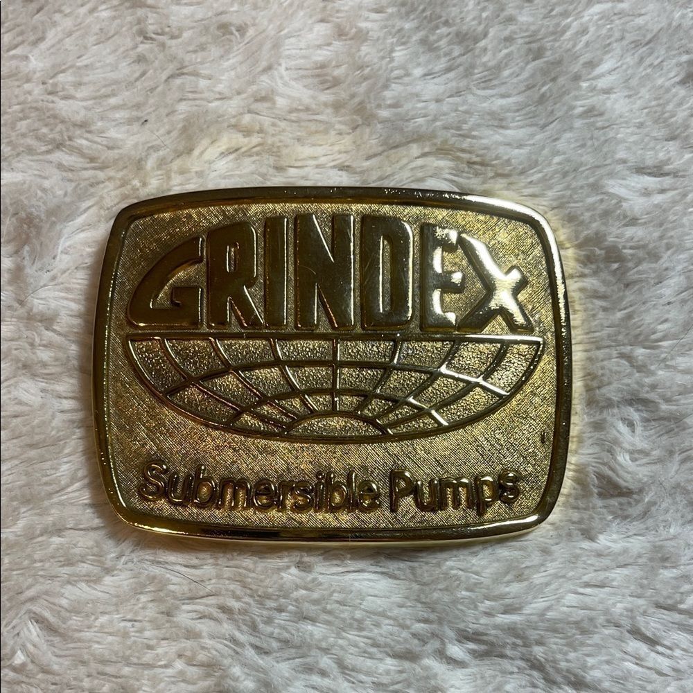 Grindex Gold  metal Belt Buckle RARE